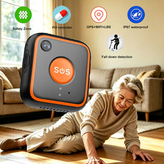 Mini smart GPS tracker with front camera personal alarm emergency 