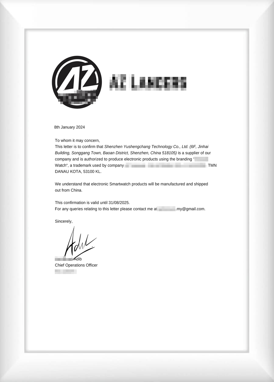 Malaysia Authorization Letter